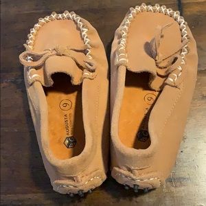 Brand new suede moccasins size 9